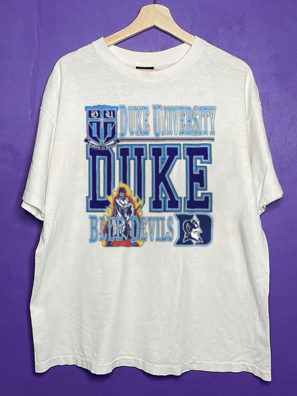 Vintage Duke Blue Devils Basketball Big Logo Shirt, Retro Duke University Shirt